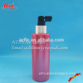 Rose color metallic effect PET bottle with pump, metal color plastic shampoo bottle